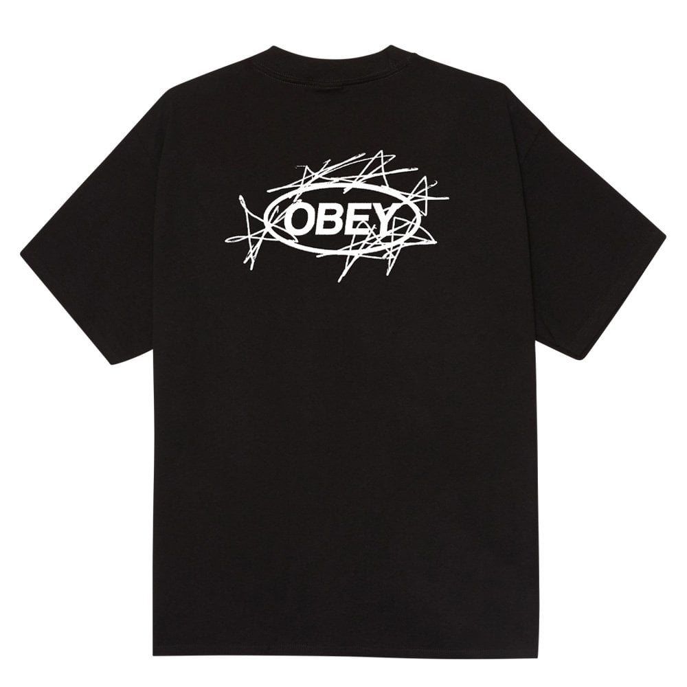 Scribble Stars T-Shirt  - Black