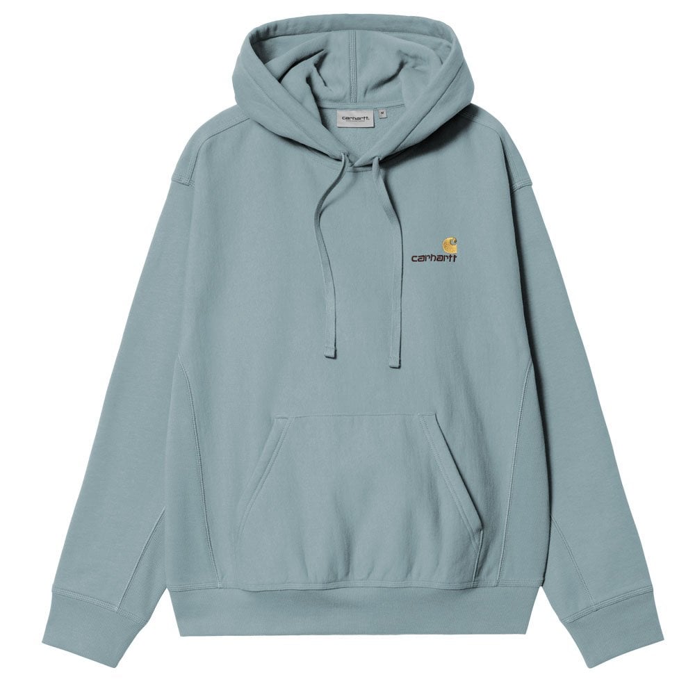 Hooded American Script Embroidery Sweatshirt - Citadel