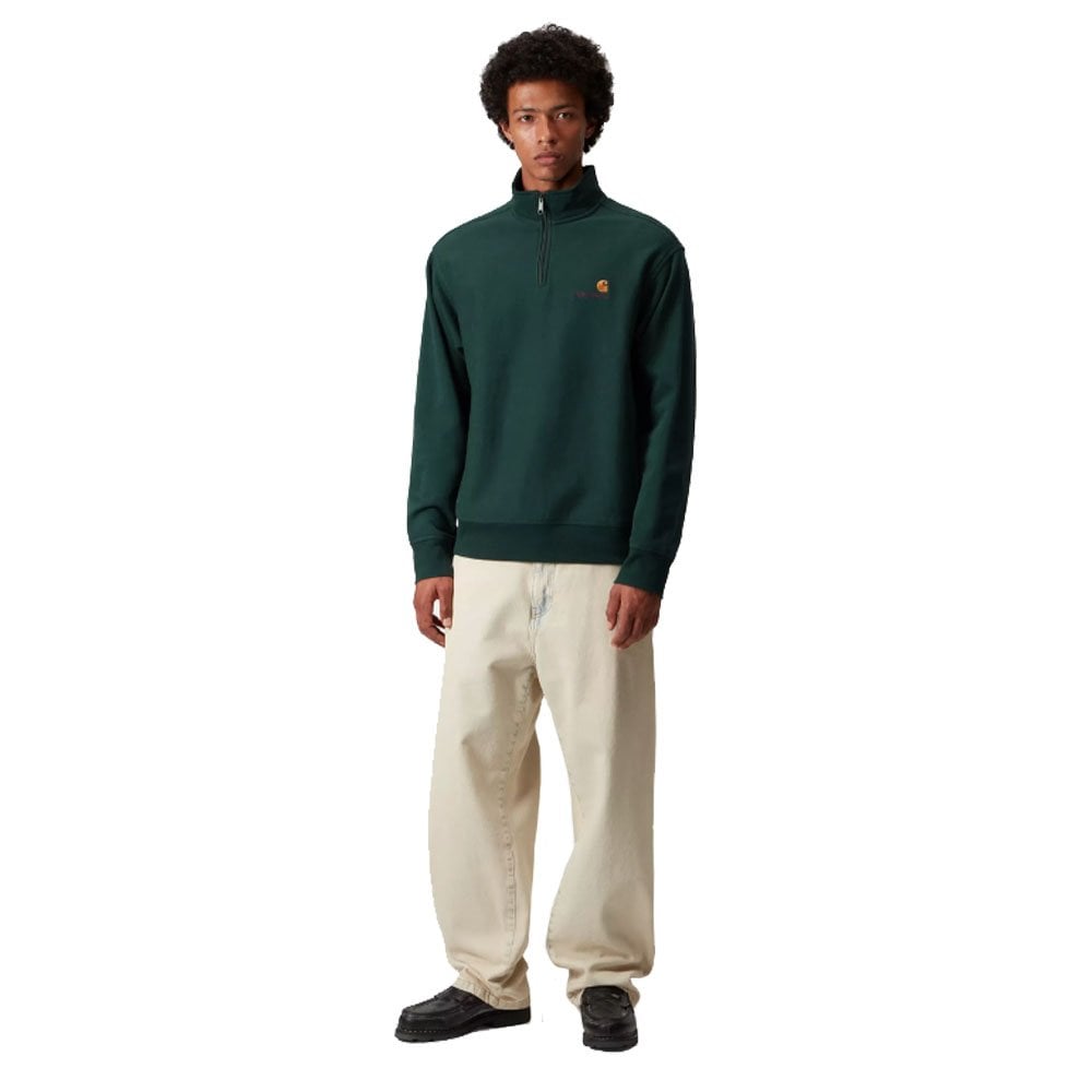 American Half Zip Sweatshirt - Dark Fir