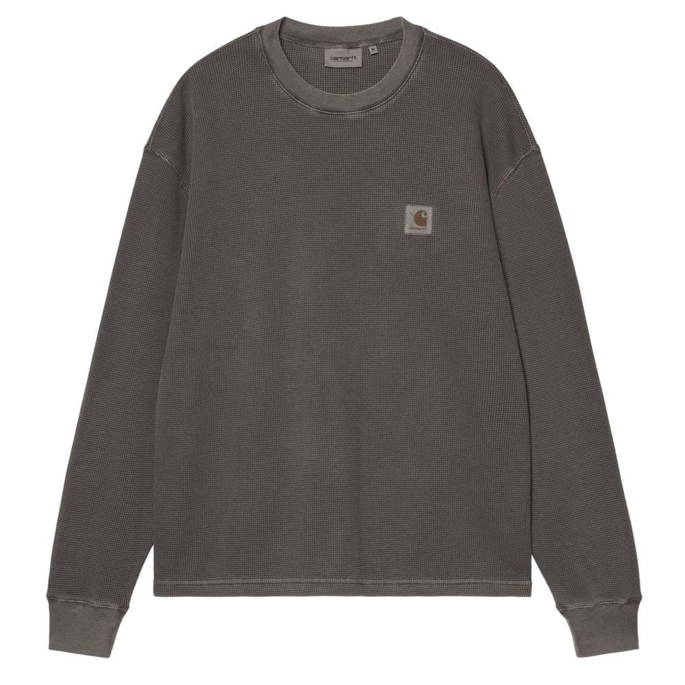Long Sleeve Vista Waffle T-Shirt - Black