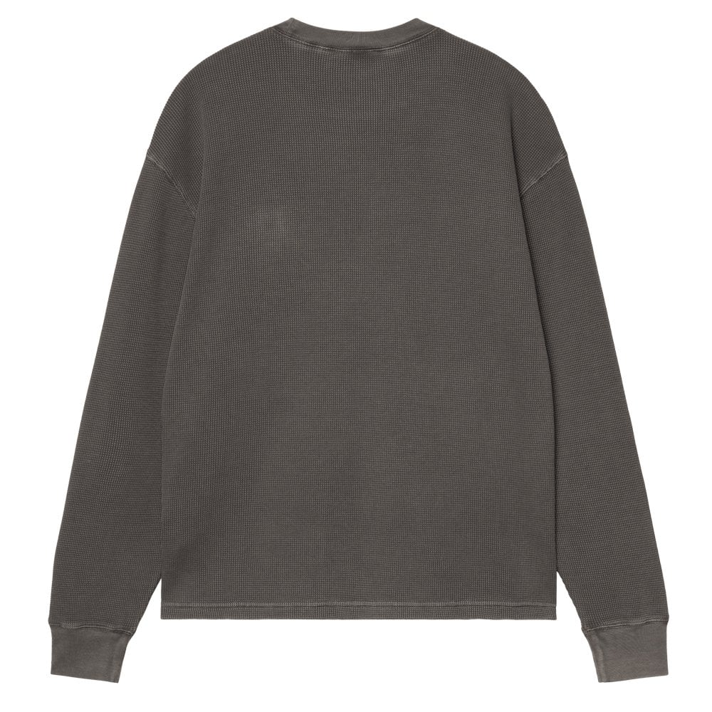Long Sleeve Vista Waffle T-Shirt - Black