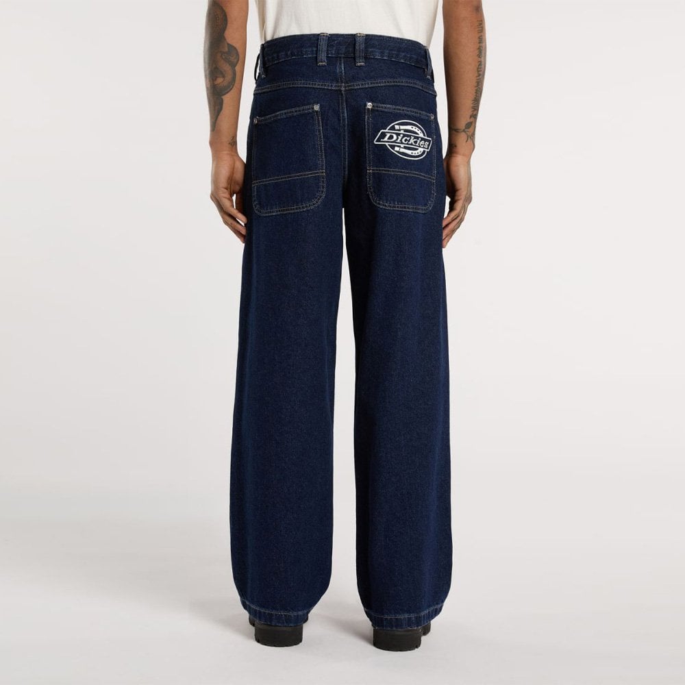 Hilham Extra Loose Straight Jeans - Dark Indigo