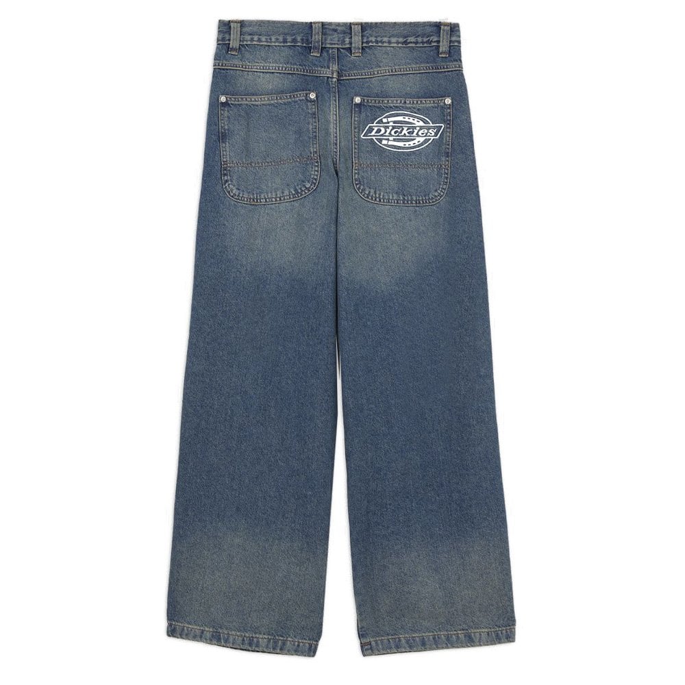 Hilham Extra Loose Straight Jeans - Khaki Blue