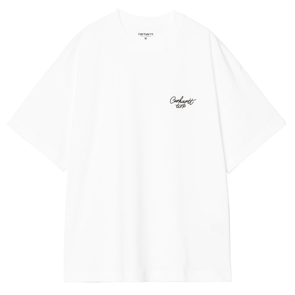 Signature Script T-Shirt - White/Black