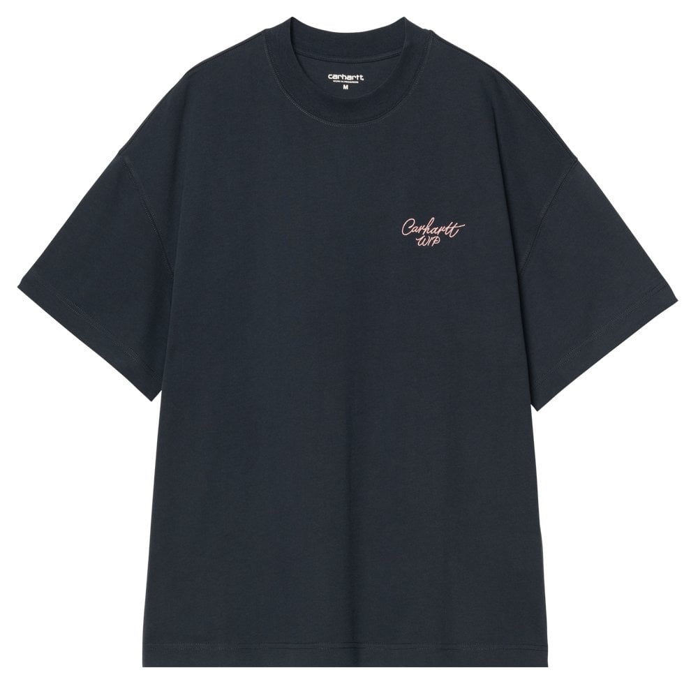Signature Script T-Shirt - Dp Night/Pnk