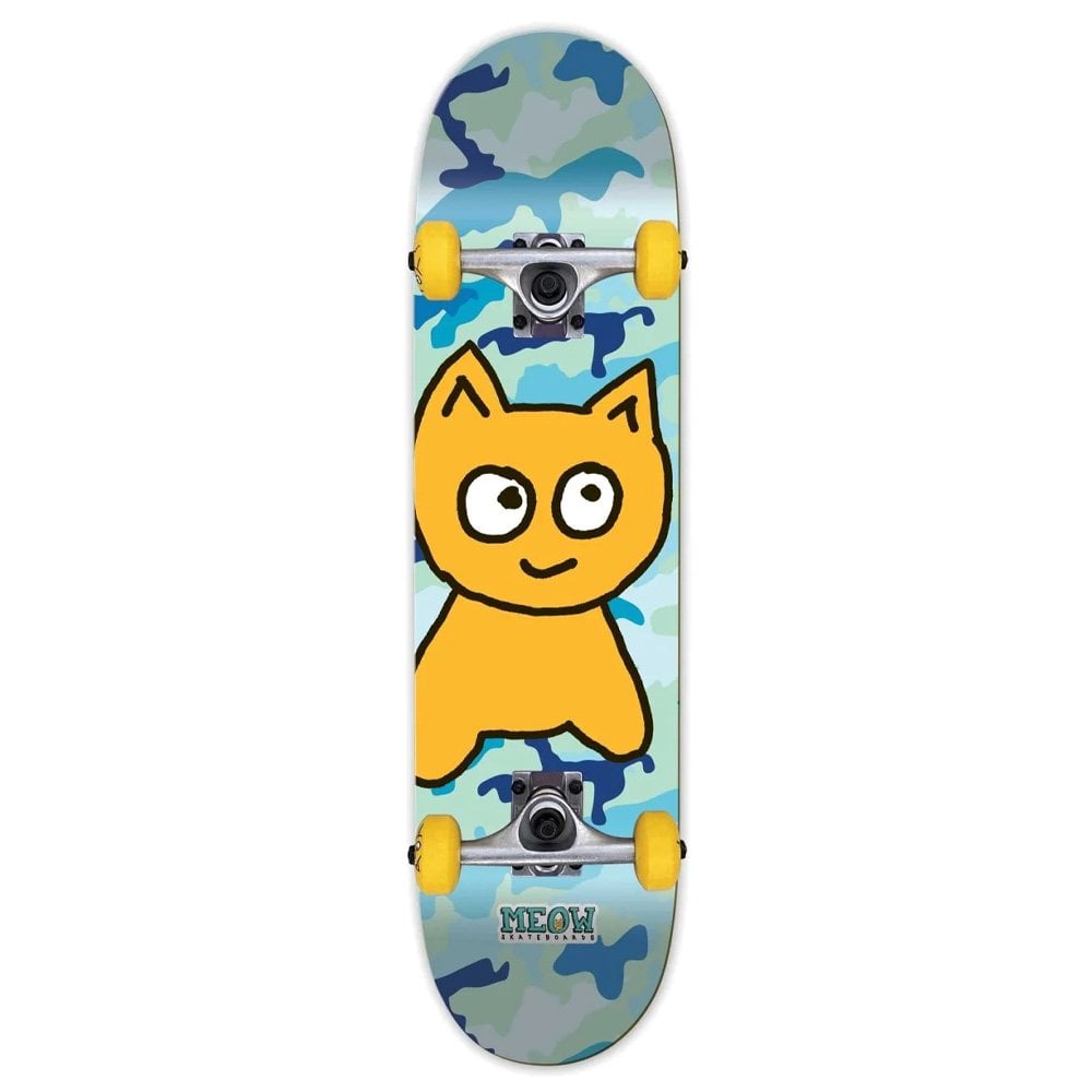 Big Cat Complete Skateboard - Blue Camo