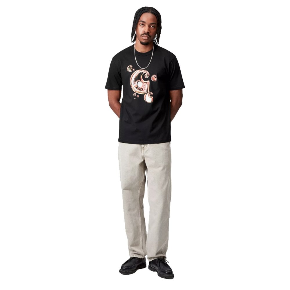 Solar Chrome C-Logo T-Shirt - Black