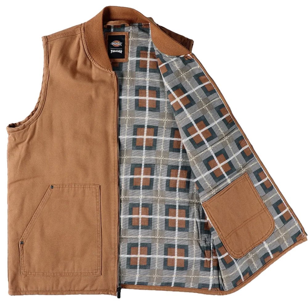 x Thrasher Vest  - Brown Duck