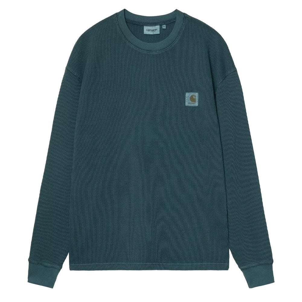 Long Sleeve Vista Waffle T-Shirt - Deep Lagoon