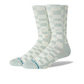 Wave Check Crew Sock  - Pale Blue