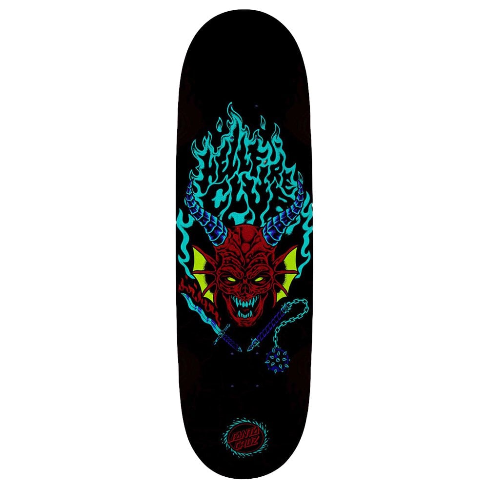 x Stranger Things Hellfire Flame Skateboard Deck - Black/Red