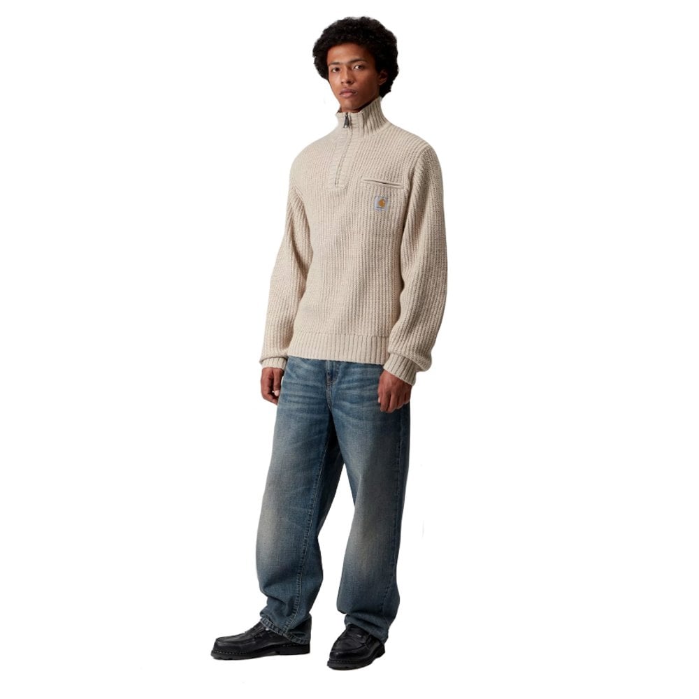 Detroit Half Zip Sweatshirt - Fleur De Sel