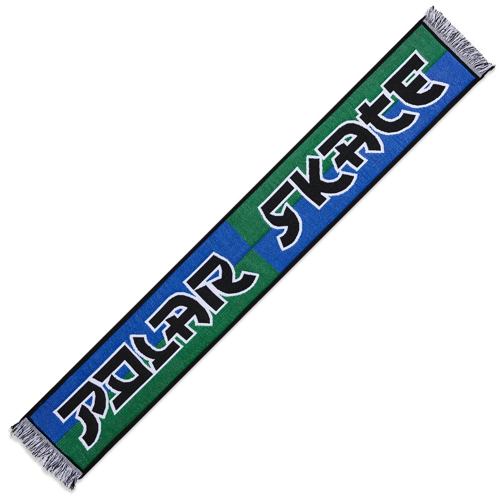 Squares Football Scarf - Blue/Green