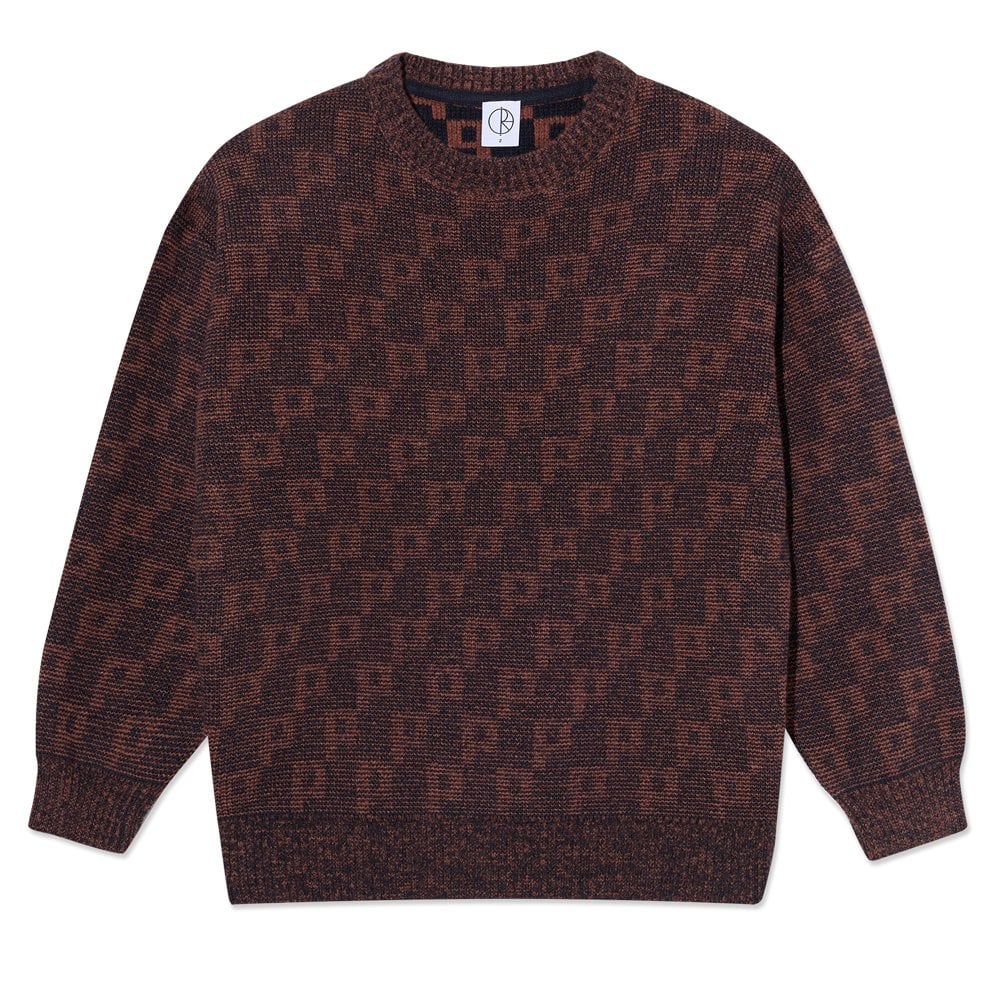George Sweater P Pattern - P Navy/Orang