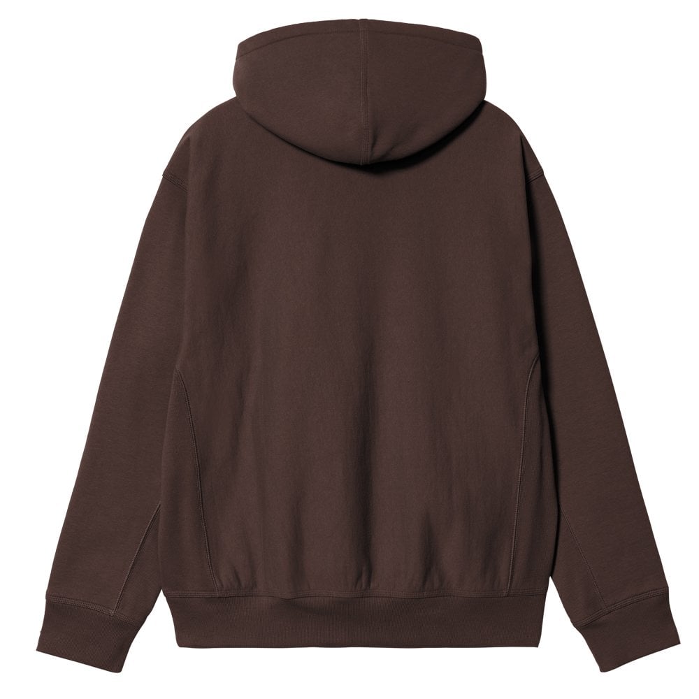 Hooded American Script Embroidery Sweatshirt - Palisander