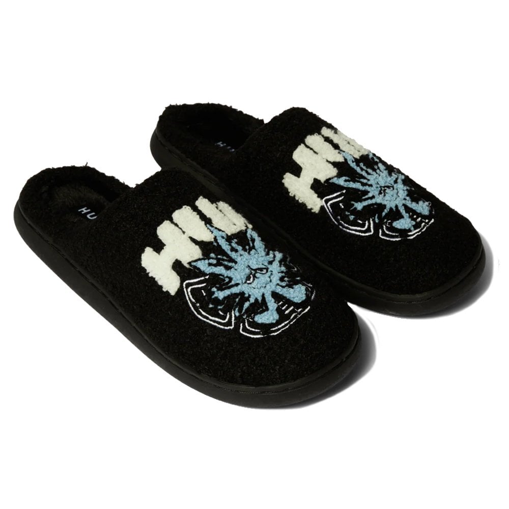 Snow Angel Fuzzy Slipper - Black