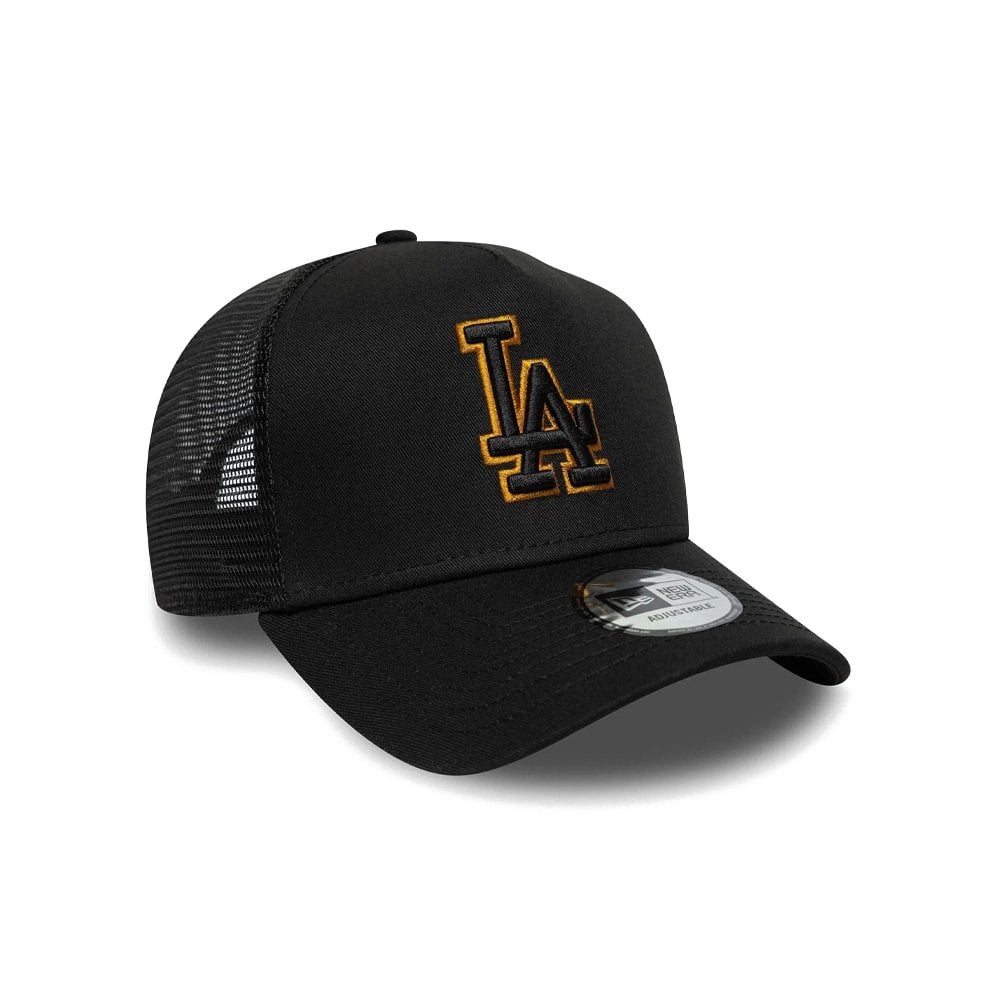LA Dodgers MLB Outline 9FORTY E-Frame Trucker Cap - La Black