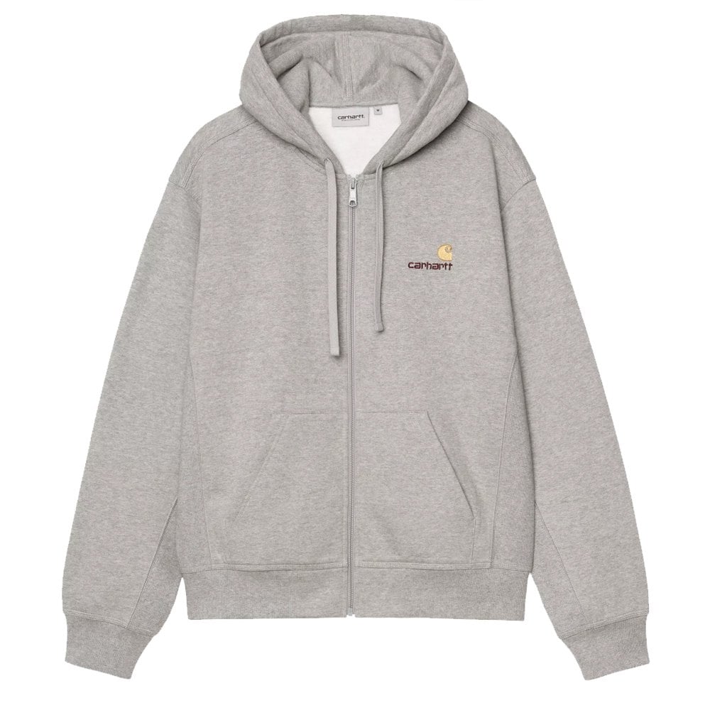 Hooded American Script Jacket - Grey Heather