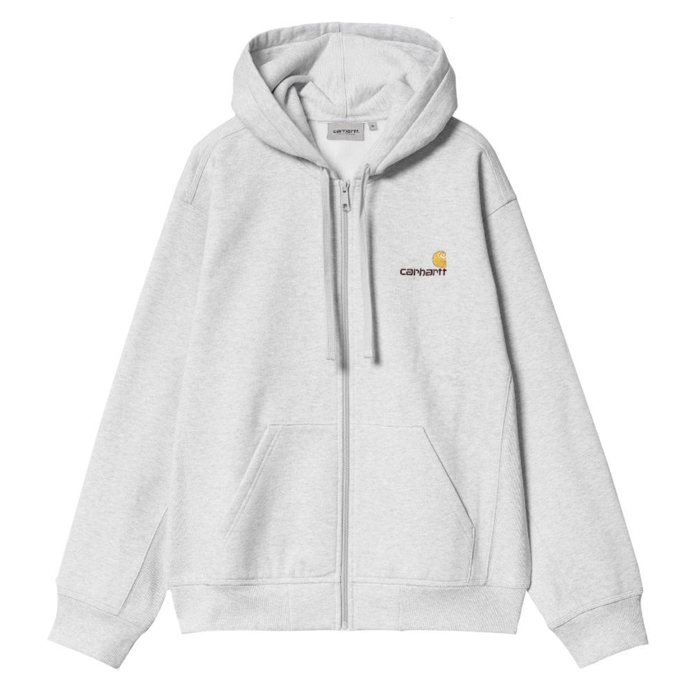 Hooded American Script Jacket - Ash Heather