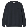 Script Embroidery Sweatshirt - Dp Night/Wht