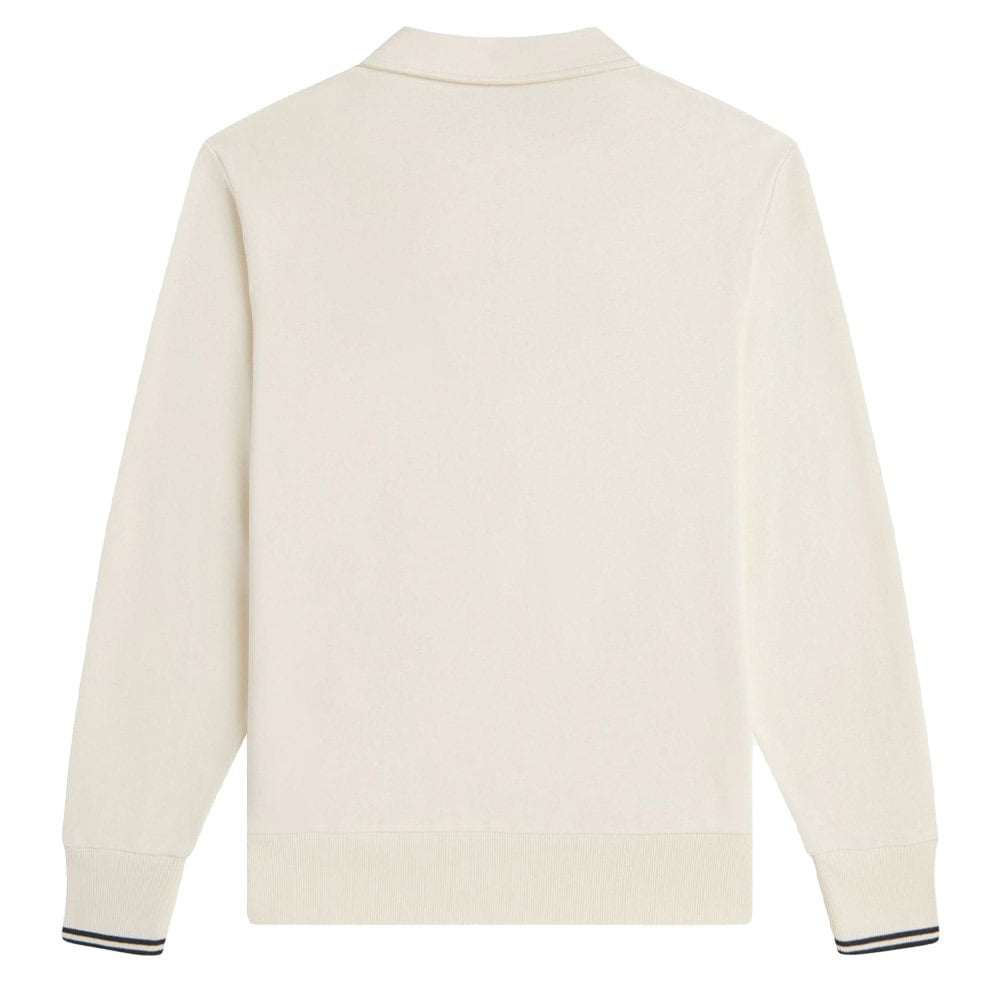 Half Zip Collared Sweatshirt - Ecru