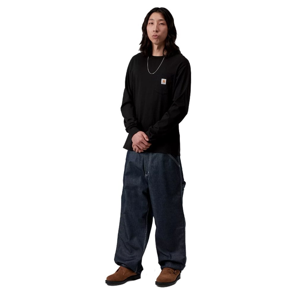 Long Sleeve Pocket T-Shirt - Black