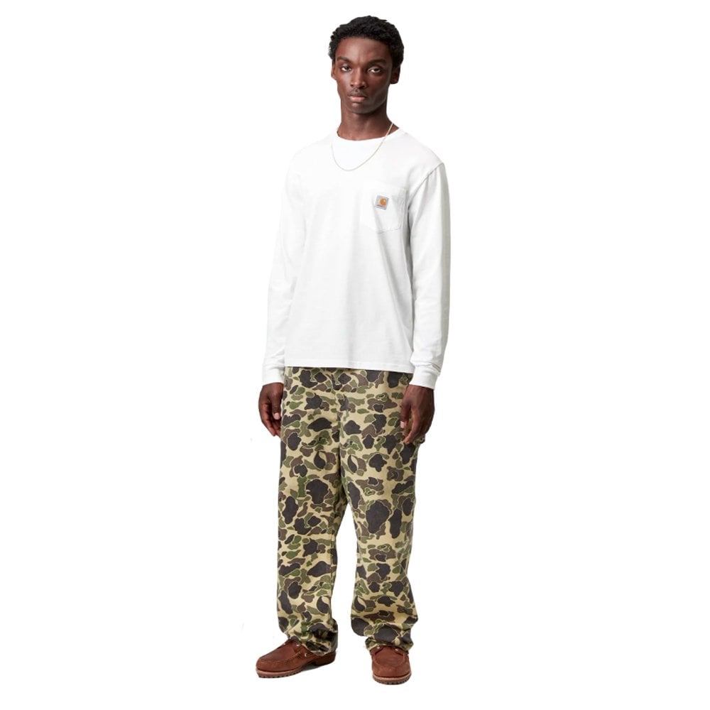Long Sleeve Pocket T-Shirt - White