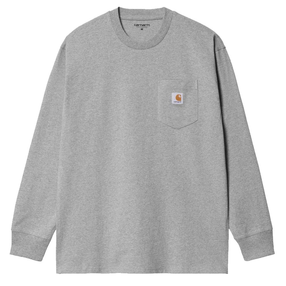 Long Sleeve Pocket T-Shirt - Grey Heather