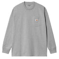 Long Sleeve Pocket T-Shirt - Grey Heather