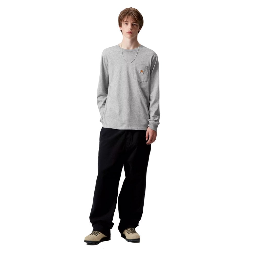 Long Sleeve Pocket T-Shirt - Grey Heather