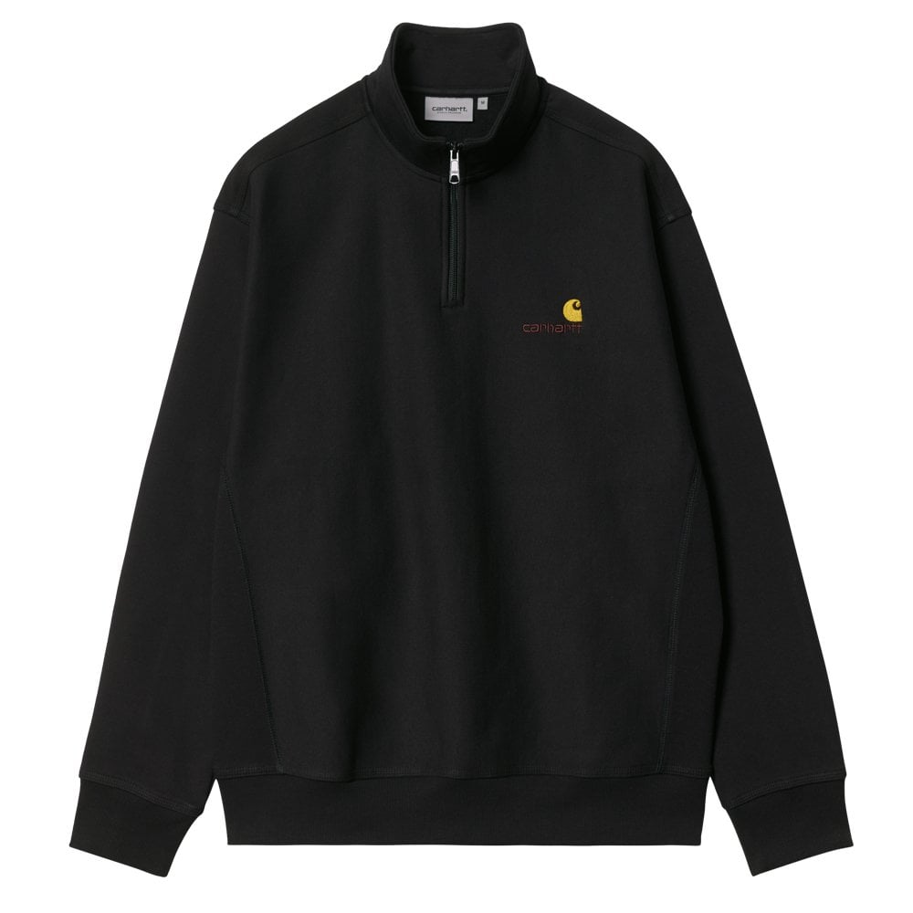 Half Zip American Script Sweatshirt - Black