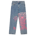 Tiger Triple Scoop Denim Pants - Light Blue