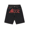 Running Dog Denim Shorts - Black