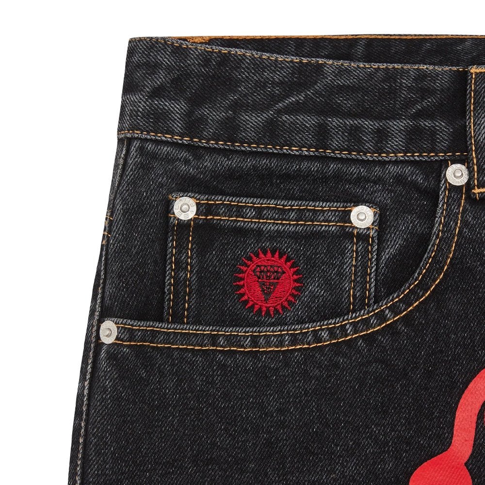 Running Dog Denim Shorts - Black