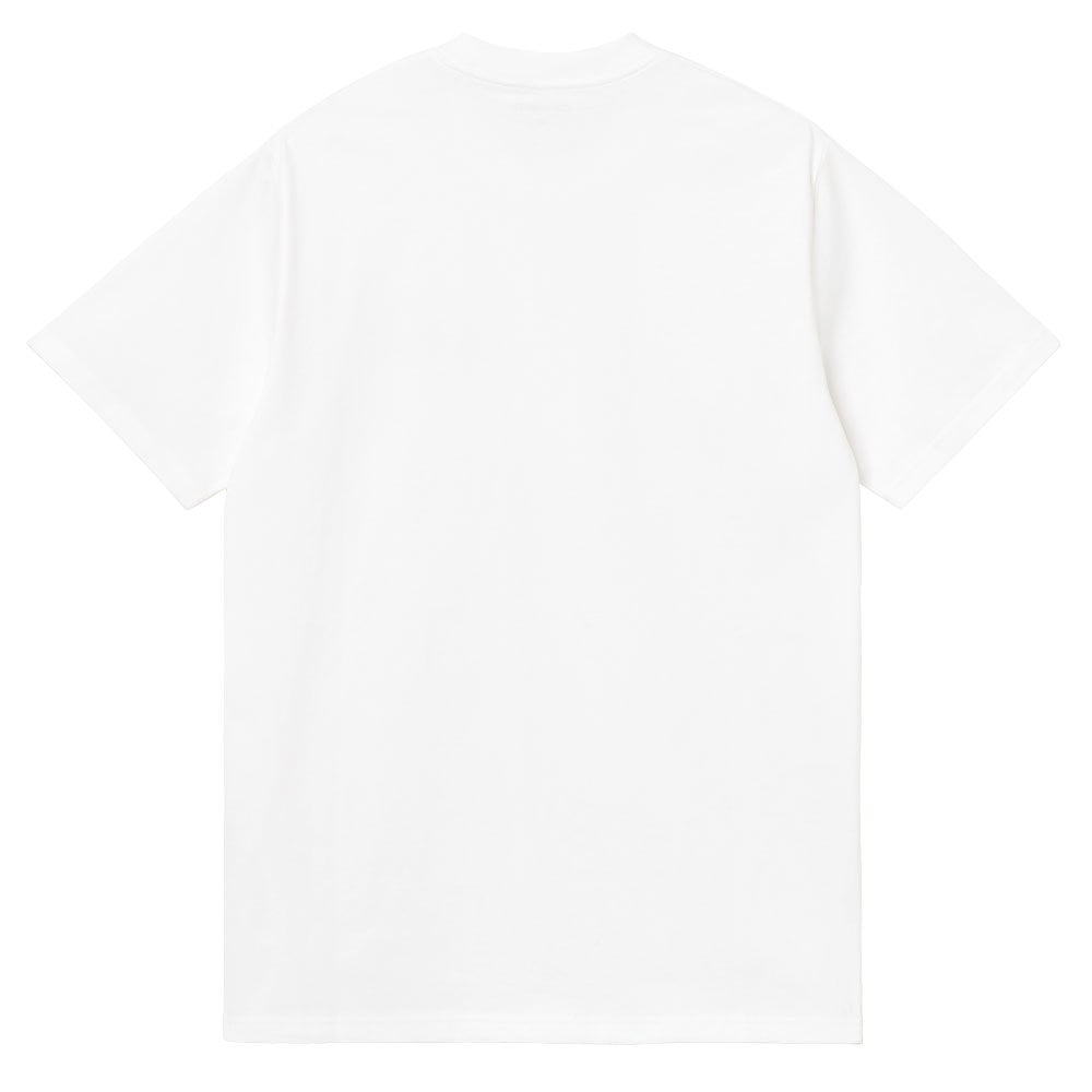 Short Sleeve Script Embroidery T-Shirt - White/Black