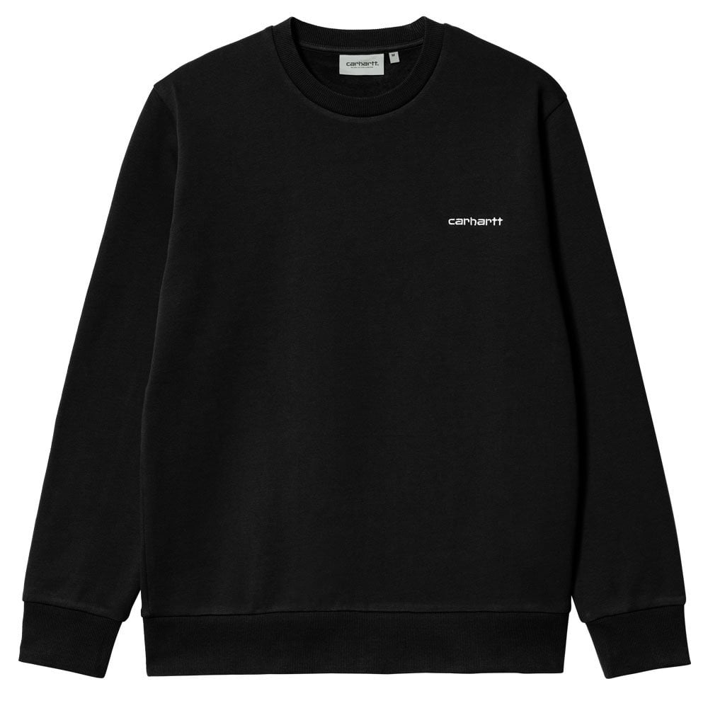 Script Embroidery Sweatshirt - Black/White