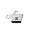 Mini Tote Bag Keychain - Natural/Blu