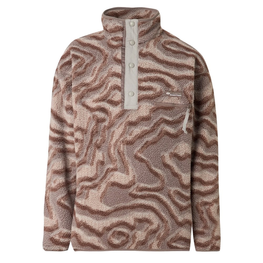 Helvetia II Printed Half Snap Fleece - Iron Topo