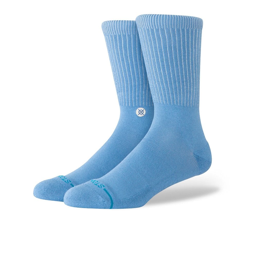 Icon Pop Crew Socks - Capri Blue