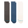 Icon Crew Socks 3 Pack - Charcoal