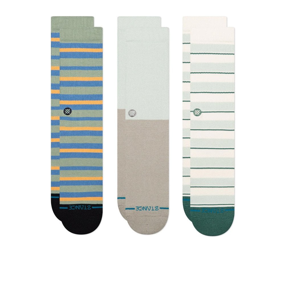 Prep Stripe Socks 3 Pack - Pale Blue