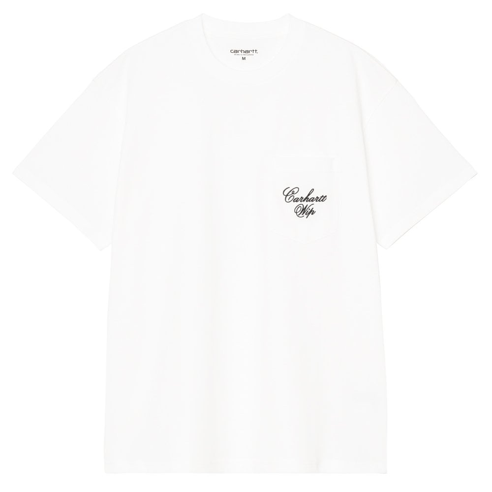 Longhand Pocket T-Shirt - White/Black