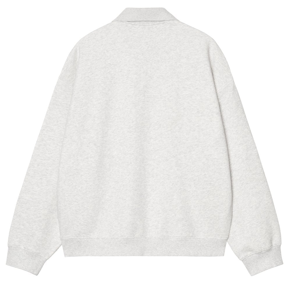 WIP Label Polo Sweatshirt - Ash Heather