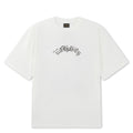 Faded Gothic Skull Relaxed T-Shirt  - White