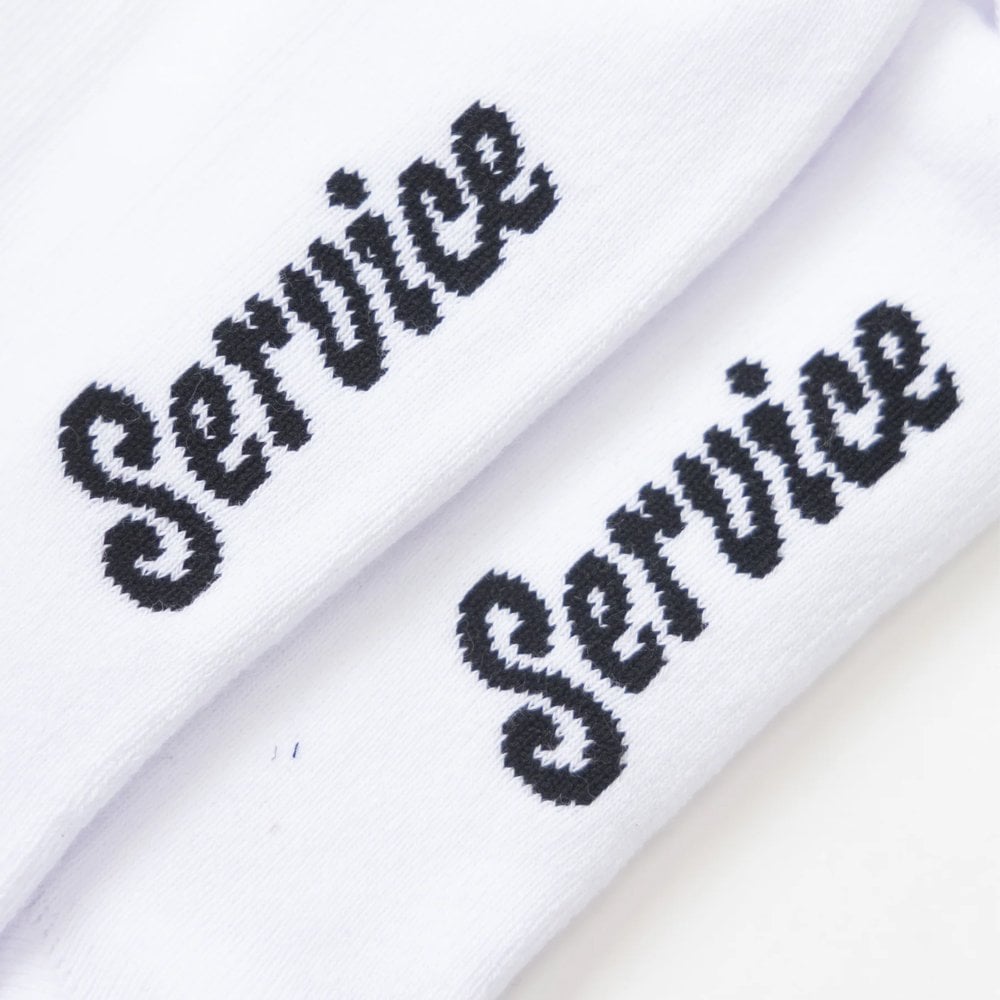Knife & Fork Socks - White