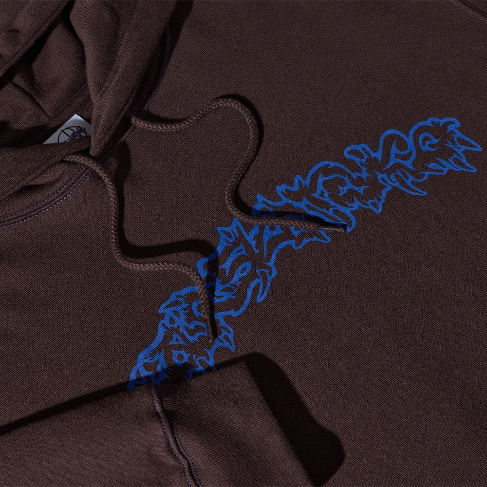 Crude Logo Contrast Dave Hoodie - Chocolate