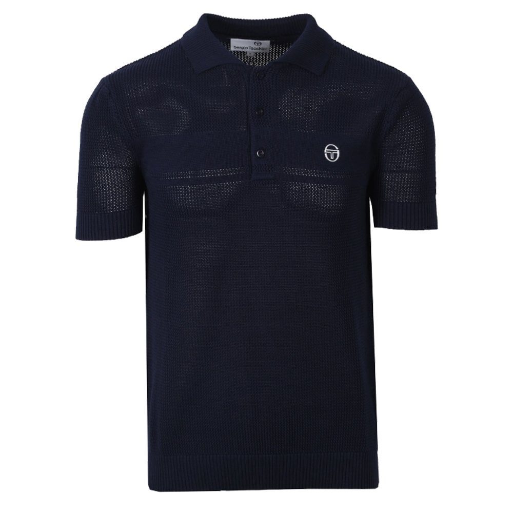 Sabino Knitted Polo Shirt - Maritime Blu
