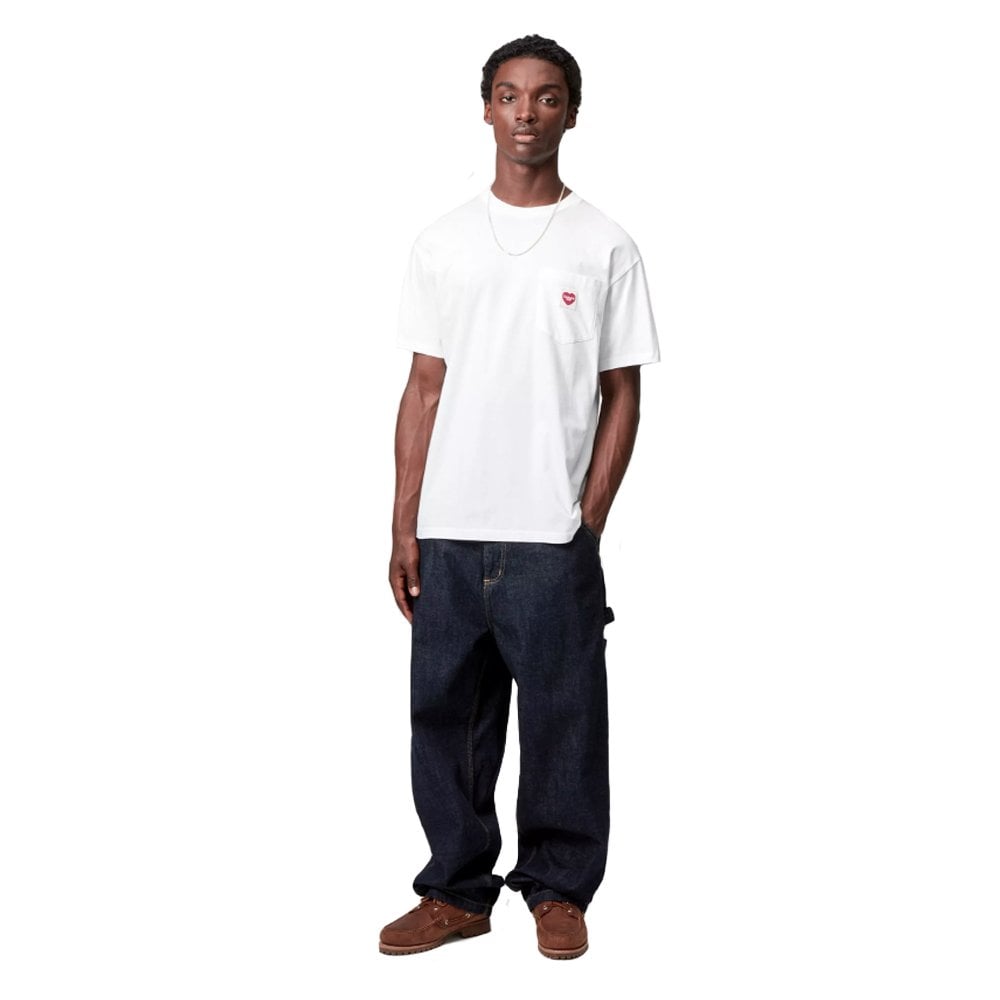 Pocket Heart T-Shirt - White/Red