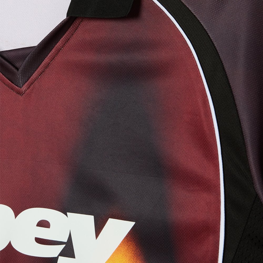 Blurred Soccer Jersey - Burnt Red