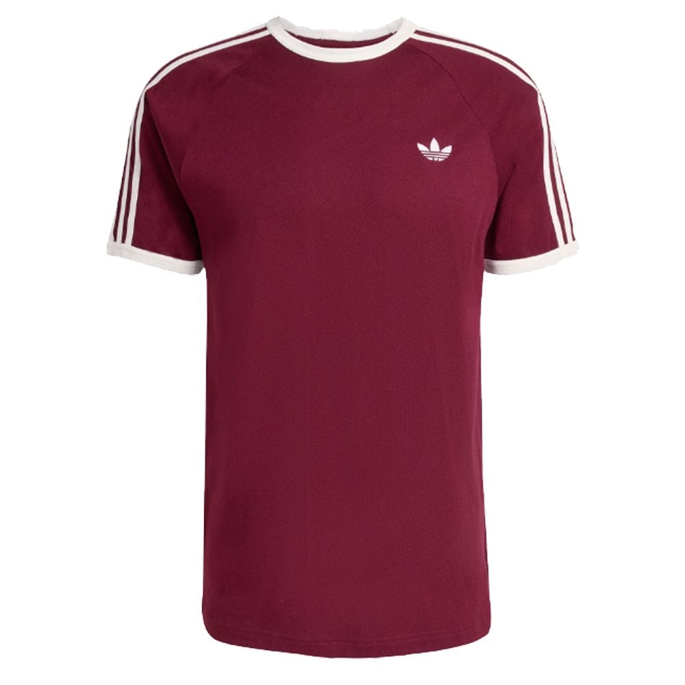 3-Stripes T-Shirt  - Maroon/White